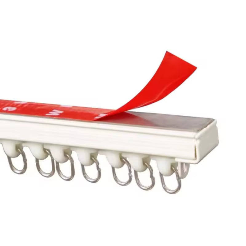 Hot Sale Silent Ceiling Mount PVC Plastic Adhesive Curtain Track Rail