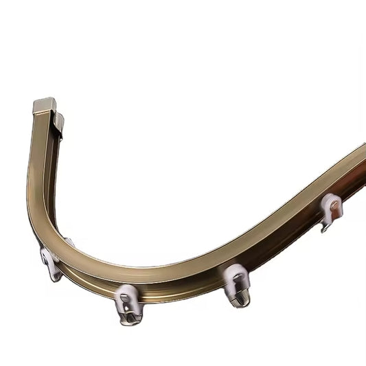 Hand Curve Track Aluminum Heavy Duty Tape Double Track Bay Window Curtain Rail