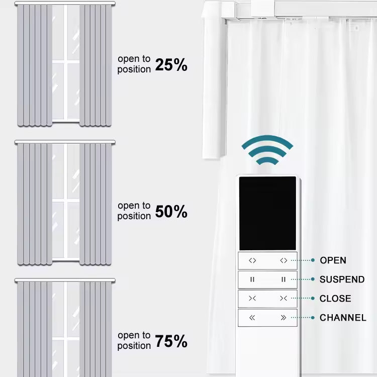 DT82 Electric Curtain Track Length Adjustment Rail Aluminium Remote Control WiFi Curtain Poles for Living Room Model Accessories