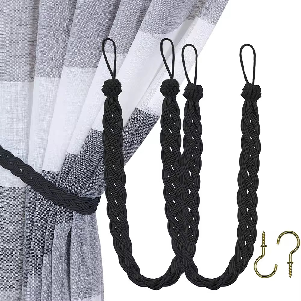 Bedroom Decorative Hand Silk Cloth Nylon Window Curtain Tieback Rope