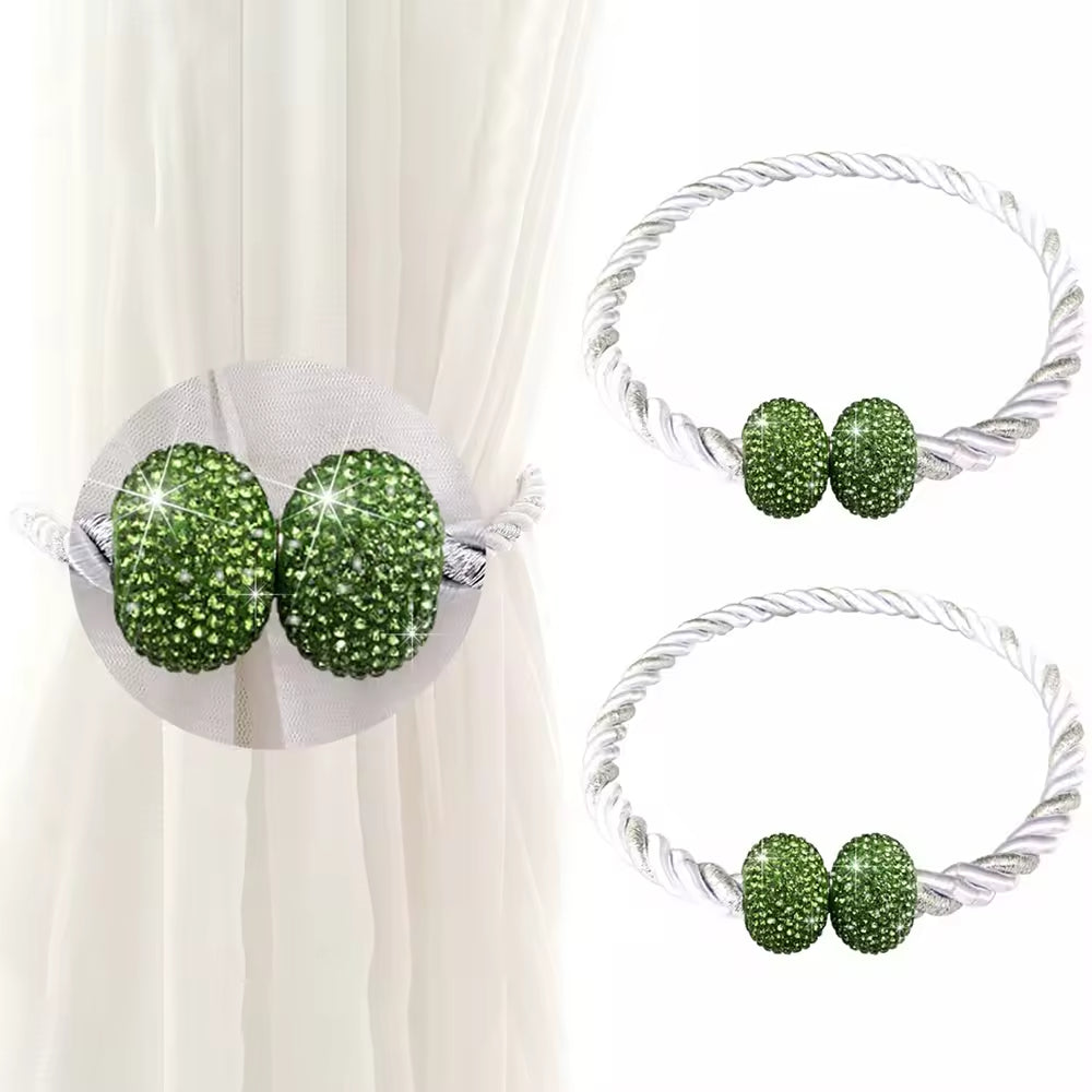 Hotel Decoration Magnetic Curtain Holder Tassel Tiebacks with Beads Plastic Rings 20 Years Professional Curtain Accessories