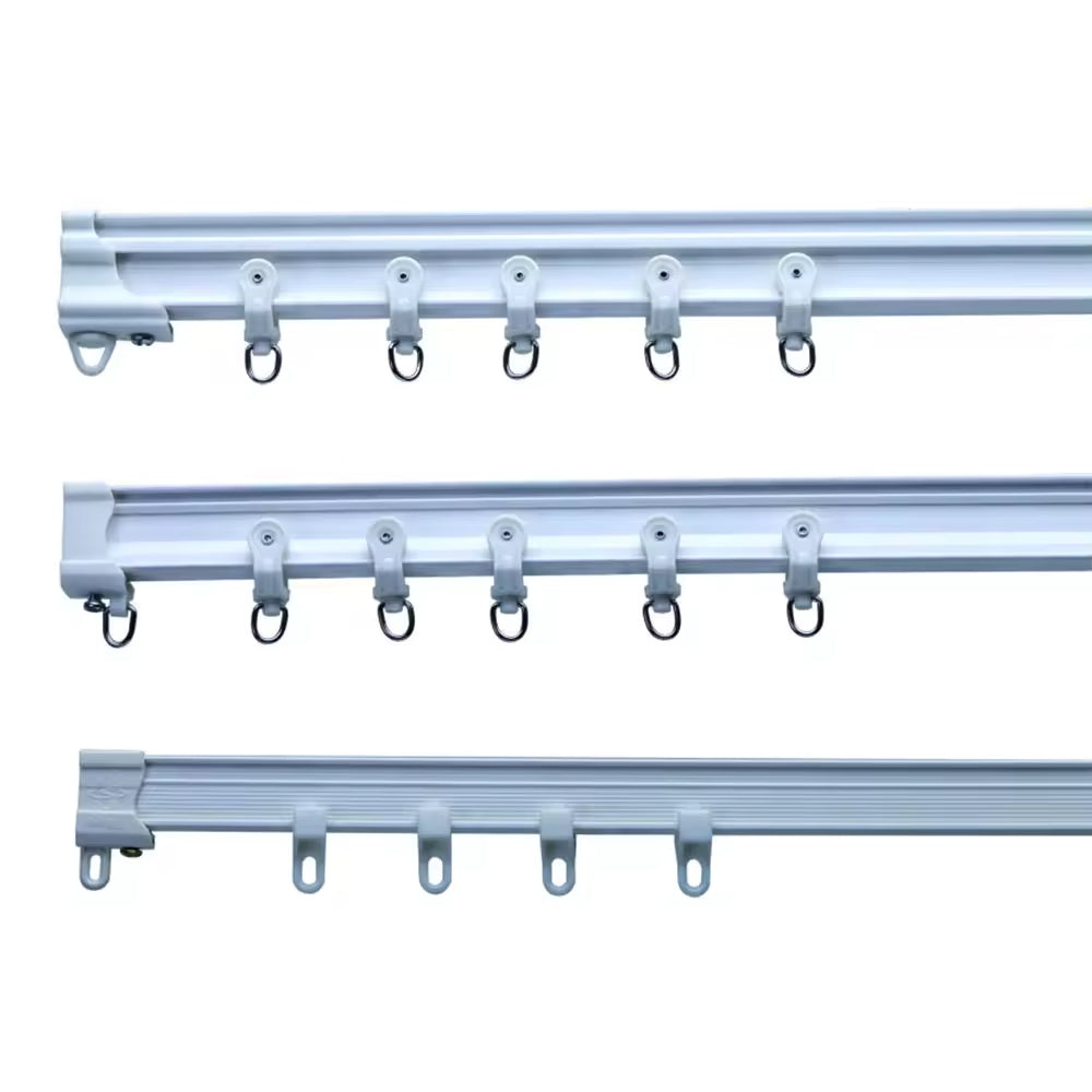 PVC Plastic Wave Hotel Flexible Manual Curtain Rail Double Track for Pulley
