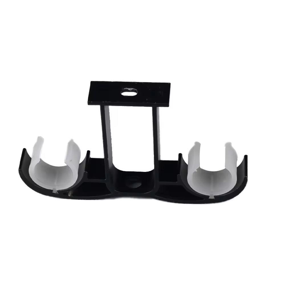 28mm Decorative Heavy Duty White Metal Double Ceiling Mounted Curtain Rod Bracket