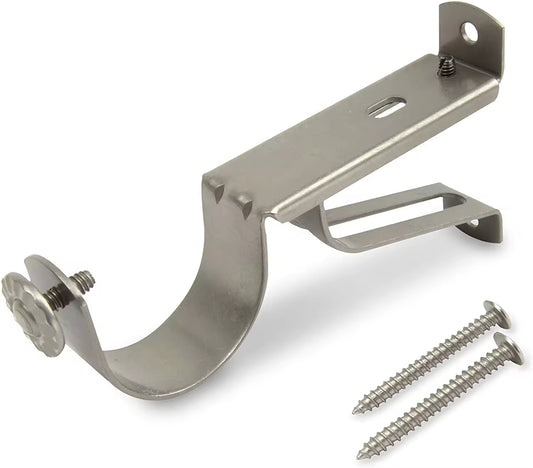 Wholesale Metal 25mm 28mm Curtain Rod Bracket Low Price Single Curtain Pole Bracket