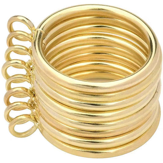 Decorative Heavy Blackout Shower Metal Gold Round Curtain Rings for Curtain Rod