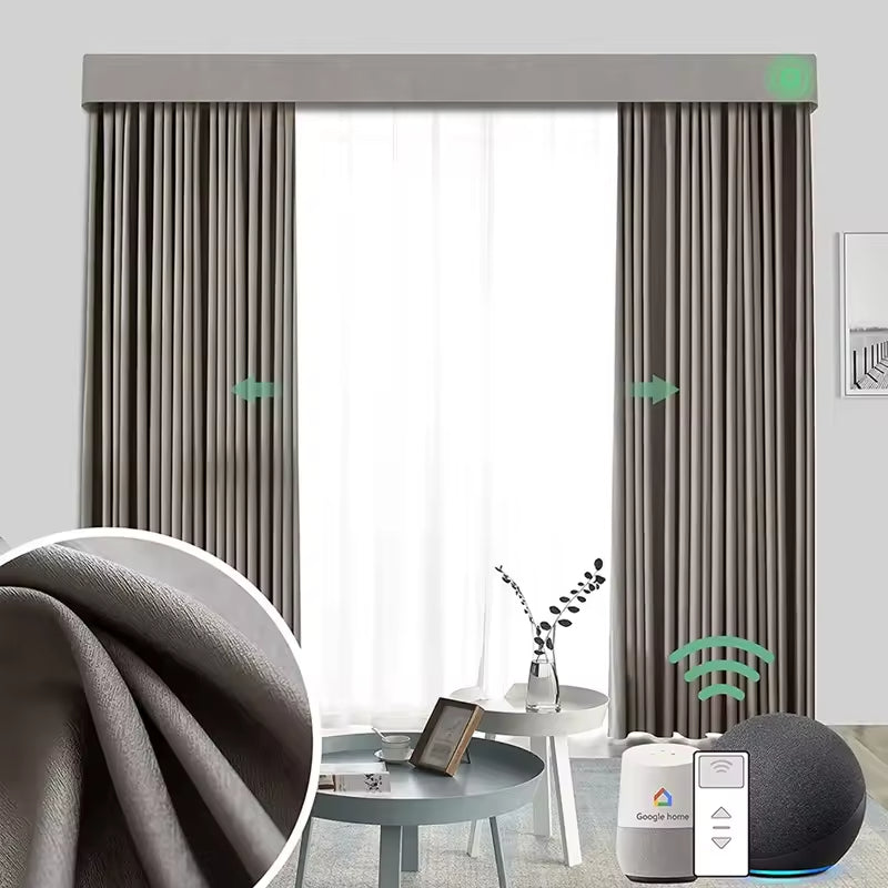 Electronic Curtain Track System Remote Control Automation Smart Curtain Rail