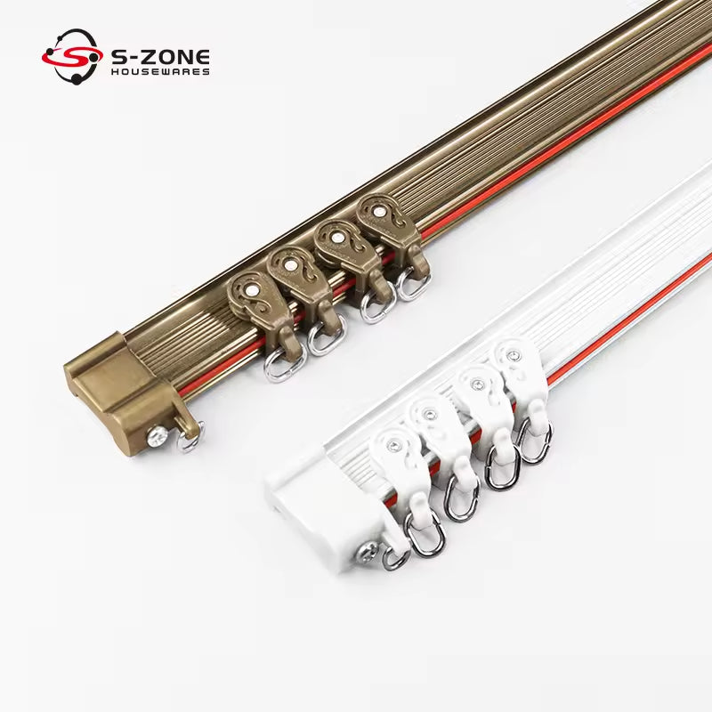 Aluminum Curtain Track Rail Ceiling Mounted Curtain Rails Eco-friendly Bendable Curtain Track