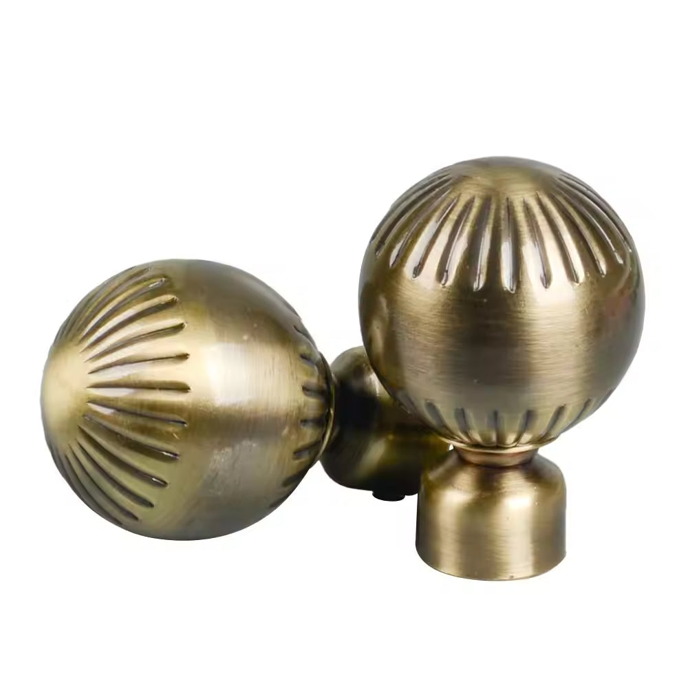 European Style Decorative Finials Decora New Arrivals Luxury Drapery Finials Metal Iron Curtain Rod Finials