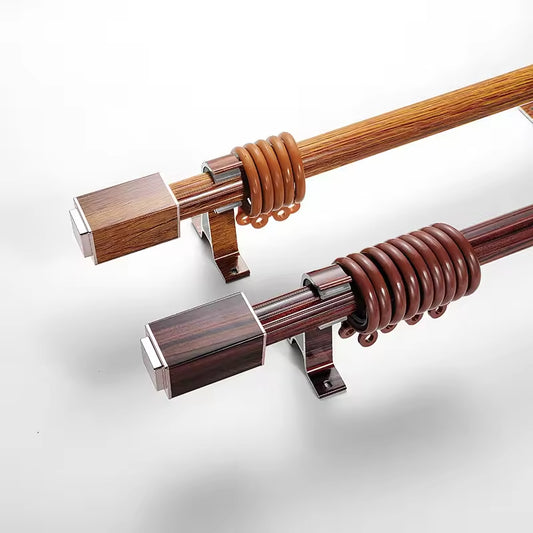 Wholesale Double Aluminum Metal Curtain Rods Set for Home Decor