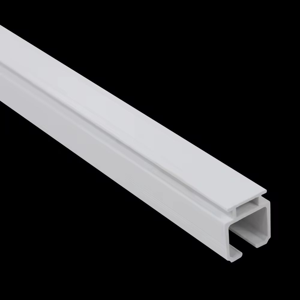 White Ceiling Mount Shower Aluminum Curtain Track with Plastic Sliding Gliders