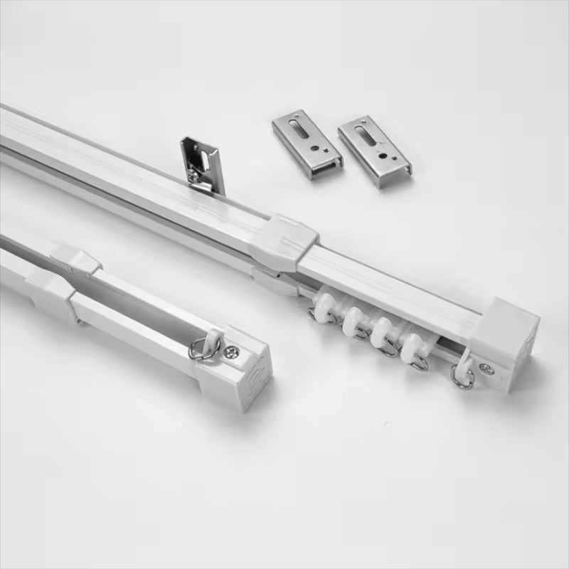Industrial Silent Ceiling Universal Metal Aluminium Alloy Extendable Curtain Rails for the Living Room