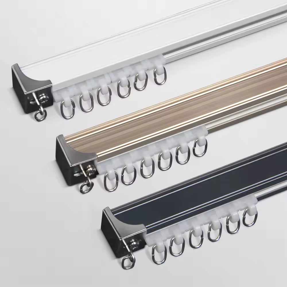 Industrial Heavy Duty Aluminum Profiles Wave Double Track Curtain Rail for Curtains