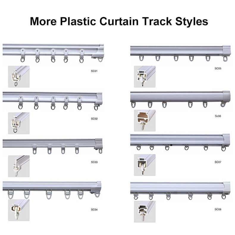 Curtain Track Rails De Rideau Hospital PVC Universal Bendable Flexible Plastic Maison Window Home Deformable Soft Pistas Cortina