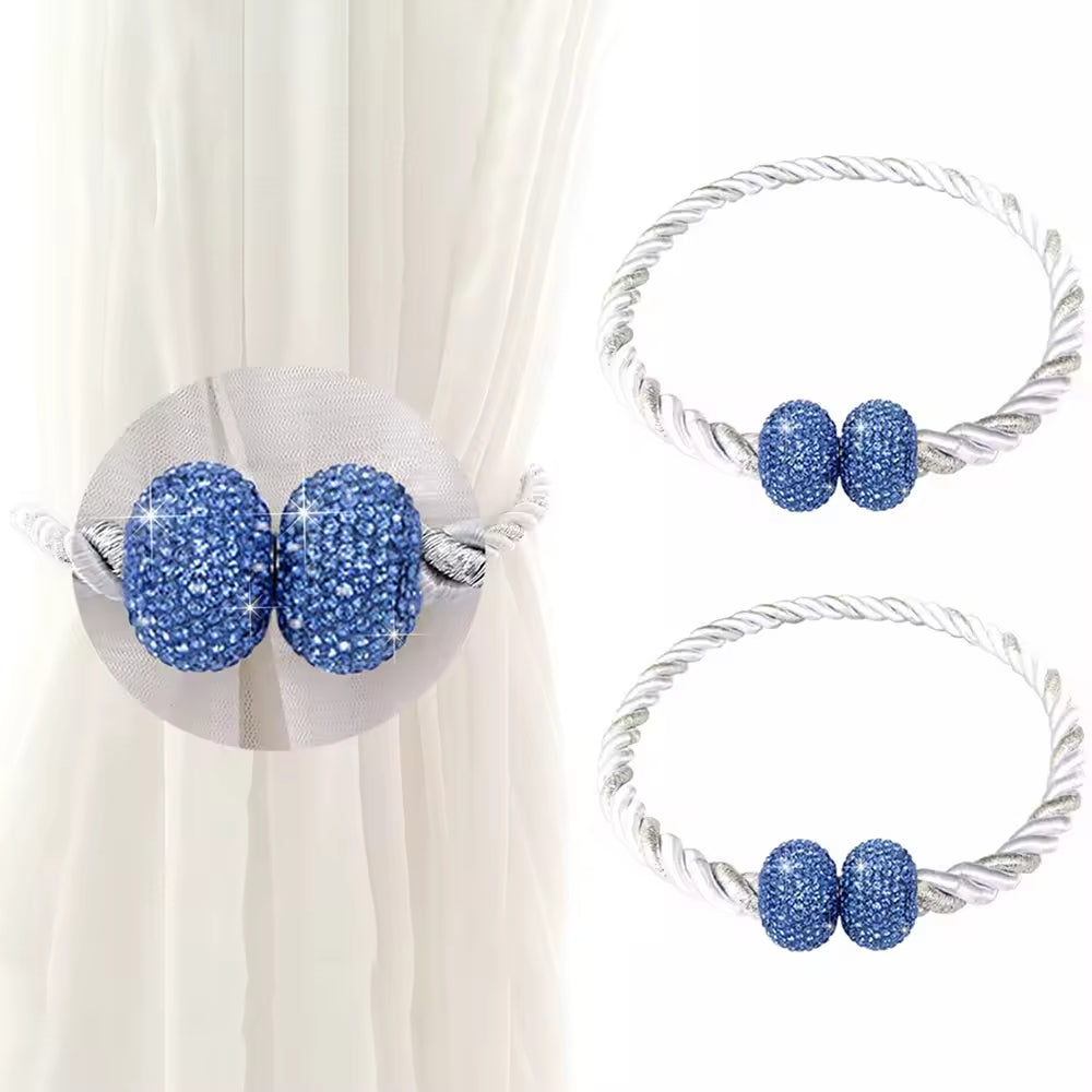 Hotel Decoration Magnetic Curtain Holder Tassel Tiebacks with Beads Plastic Rings 20 Years Professional Curtain Accessories