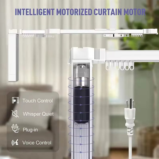 Electronic Curtain Track System Remote Control Automation Smart Curtain Rail