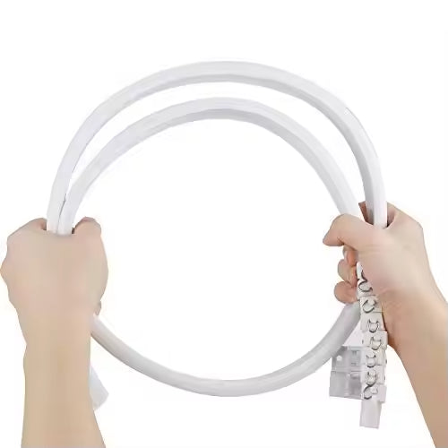 Balcony Curved Bendable Soft Curtain Wave Rails Track Cortinas Plastic Customized PVC Free Single White Traditional 1.3m