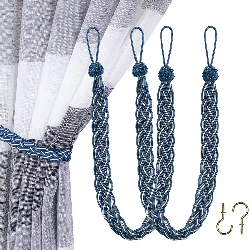 Bedroom Decorative Hand Silk Cloth Nylon Window Curtain Tieback Rope