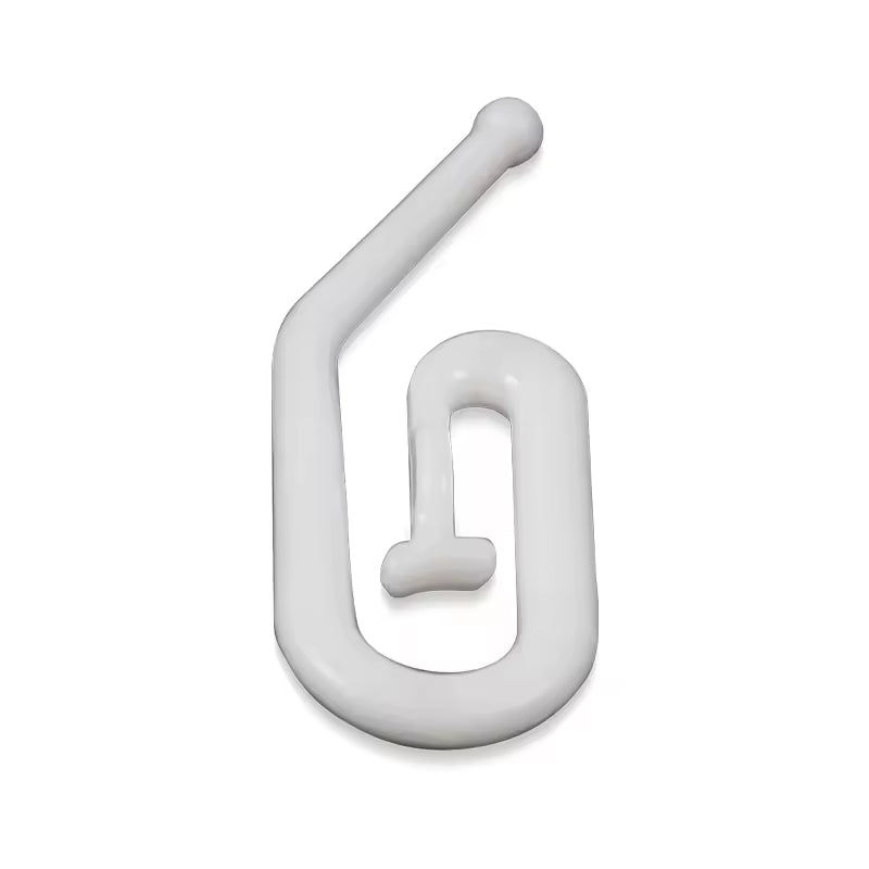 Home Decorative Window Drapery Hook Curtains Hook Eco-friendly Plastic Nature White Contemporary Curtain Pin Hook