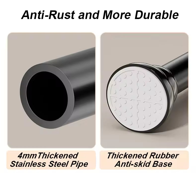 Hot Sale Metal Extendable Curtain Poles Telescopic Rod for Bathroom Shower Curtain Poles No Drill