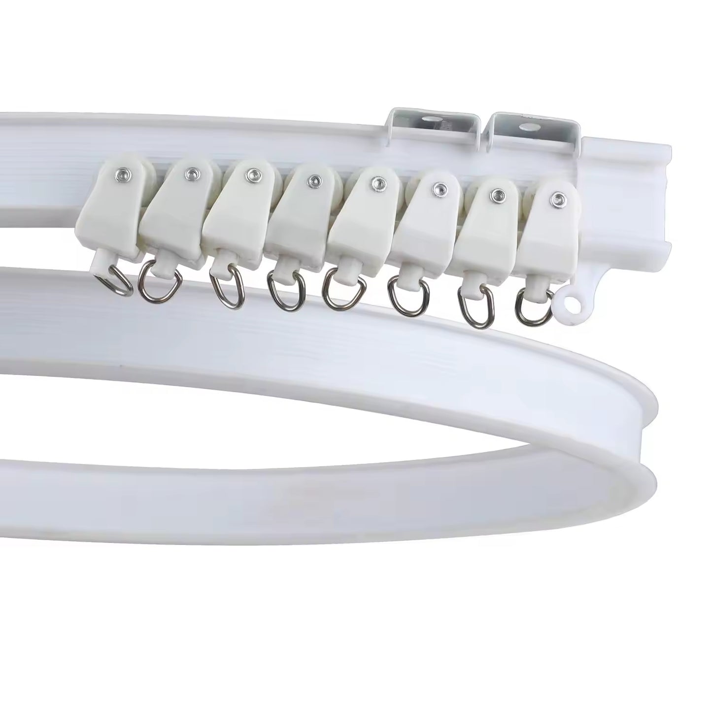 Plastic Cuved Curtain Rail L Sharp Customized Eco Friendly PVC U Shape Hospital Curtain Track