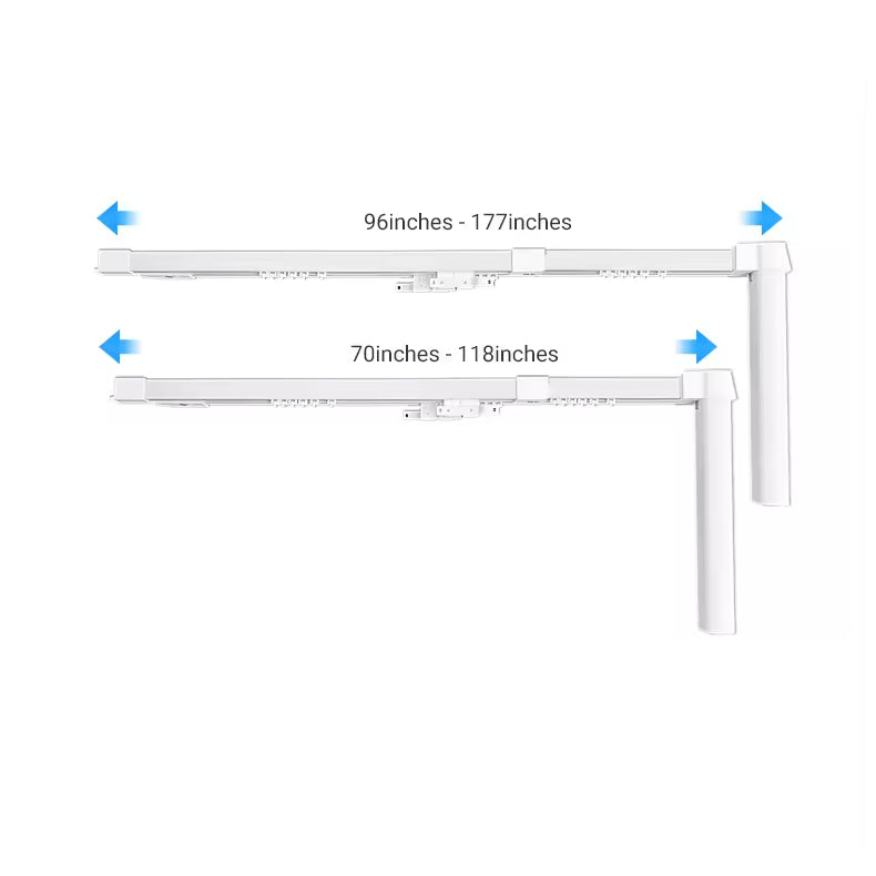 DT82 Electric Curtain Track Length Adjustment Rail Aluminium Remote Control WiFi Curtain Poles for Living Room Model Accessories