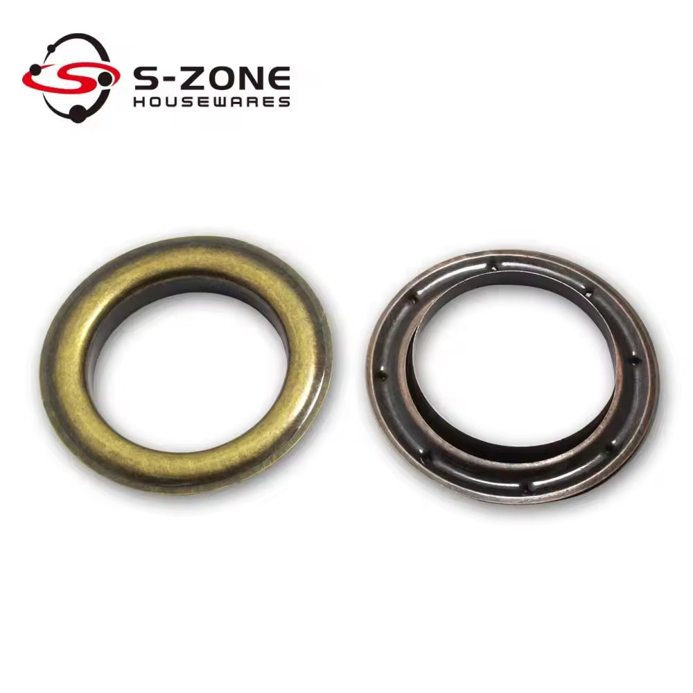 Szone Curtain Accessories 40mm Chrome Metal Curtain Ring Eyelet Stainless Steel Grommets