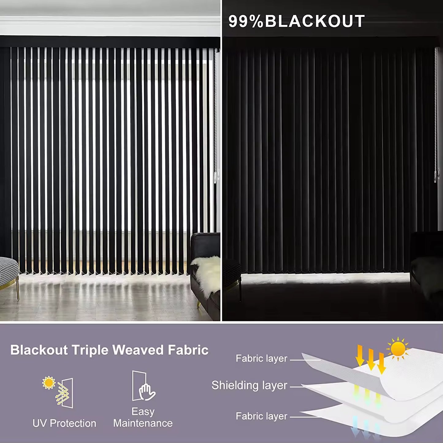 Custom Size China Window Blackout Dual Shades High Quality Electric Remote Control Vertical Blinds