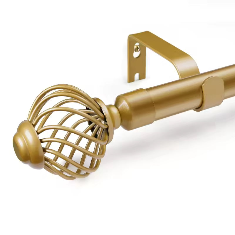 Metal Curtain Rod Bracket Brass Curtain Rod Holder Adjustable Curtain Rod Accessories Bracket Double