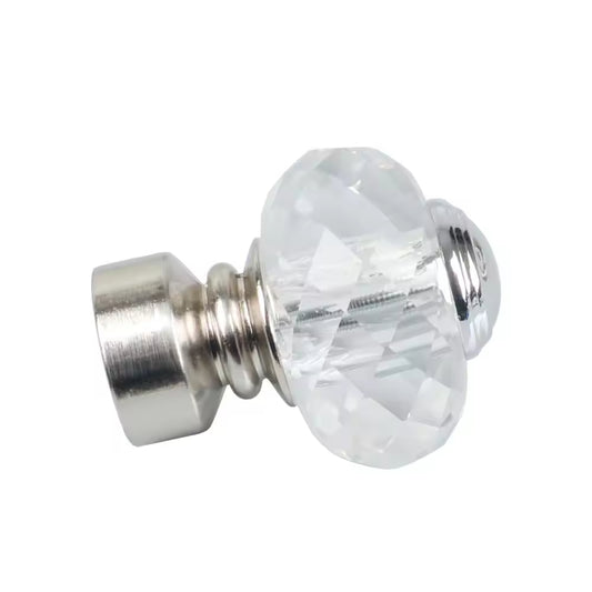 High Quality 25mm clear Crystal Window Curtain Hardware Accessory for Curtain Rod