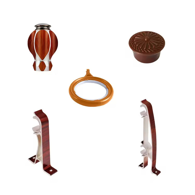 Luxury Wooden Curtain Rods Eco-friendly Decorative Double Curtain Pole Wood Curtain Rods for Windows