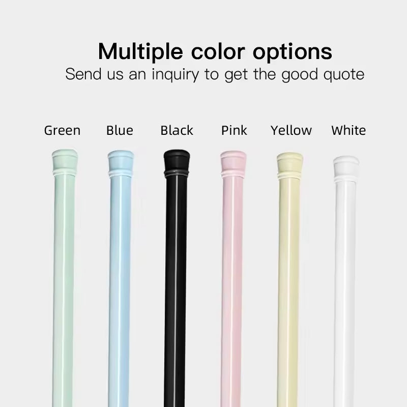Wholesale Factory Produce Aluminum Metal Bathroom Telescopic Shower Curtain Rod Eco-friendly