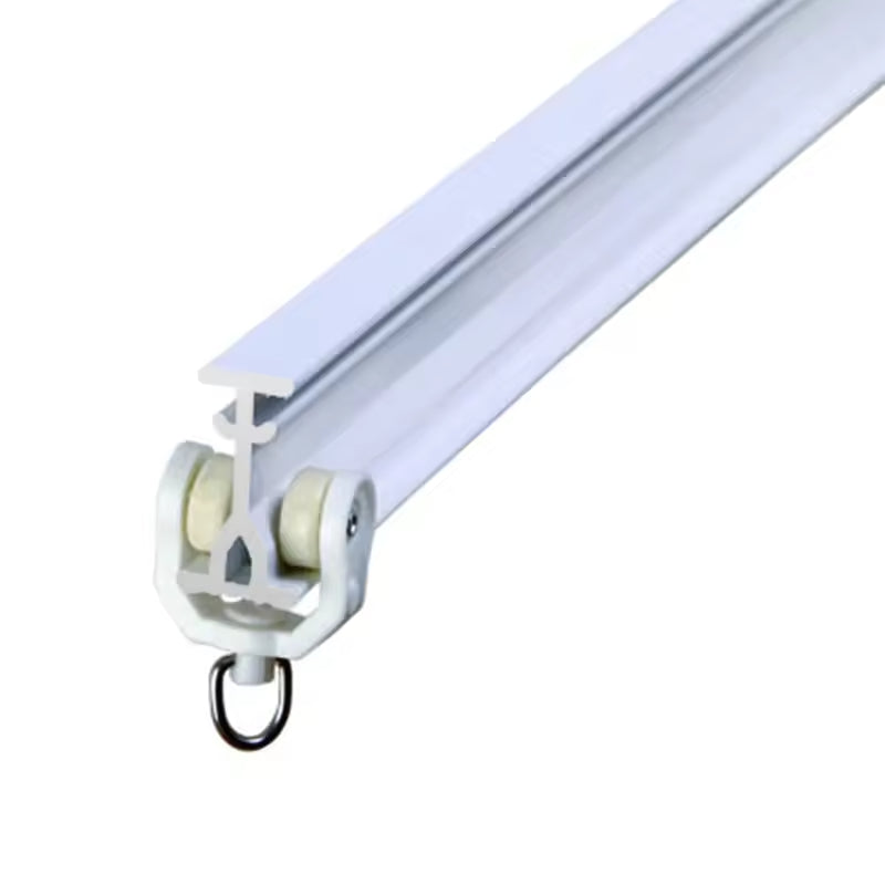 PVC Plastic Wave Hotel Flexible Manual Curtain Rail Double Track for Pulley