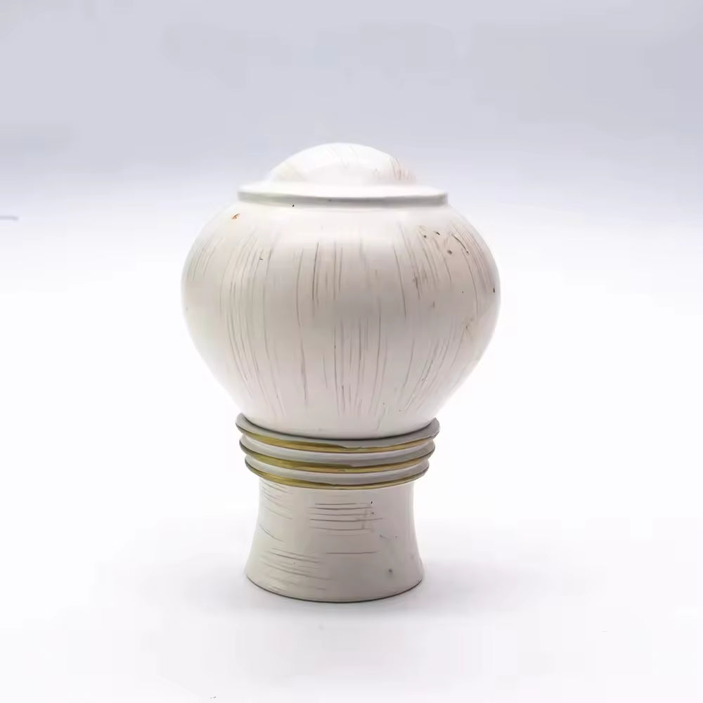 28mm Fancy Decorative Cone Shaped Silver PP Resin Plastic Curtain Rod Finials
