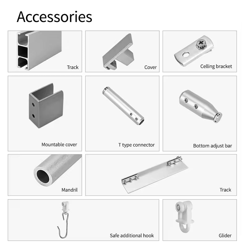 Bending Aluminum Hospital Curtain Rail Privacy Curtain Curved Medical Curtain Track