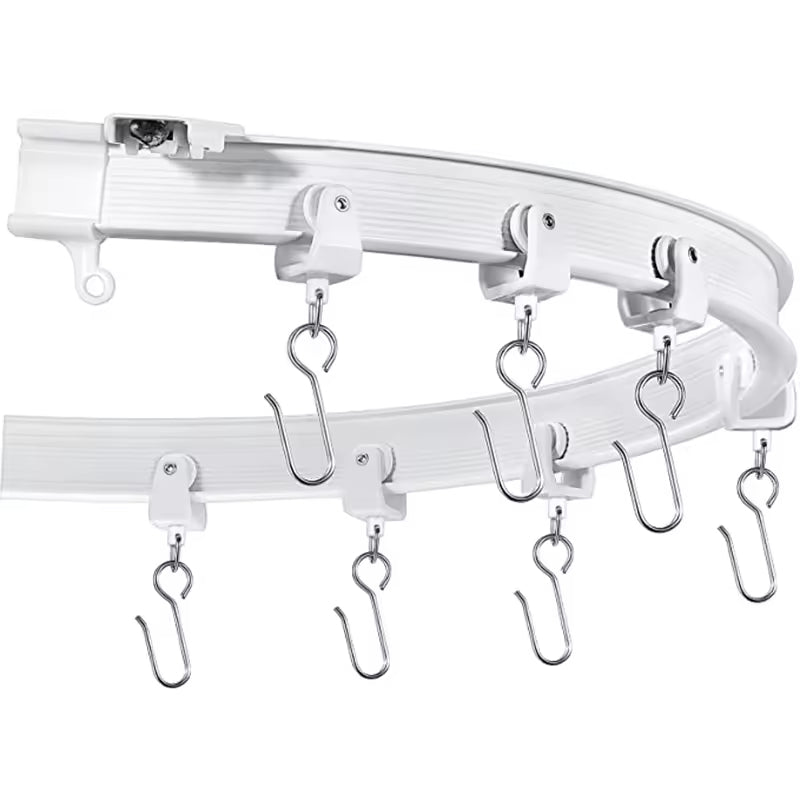 New Manual Black Ceiling Mounted Curved Bendable Flexible Pvc Plastic Curtain Rail Track