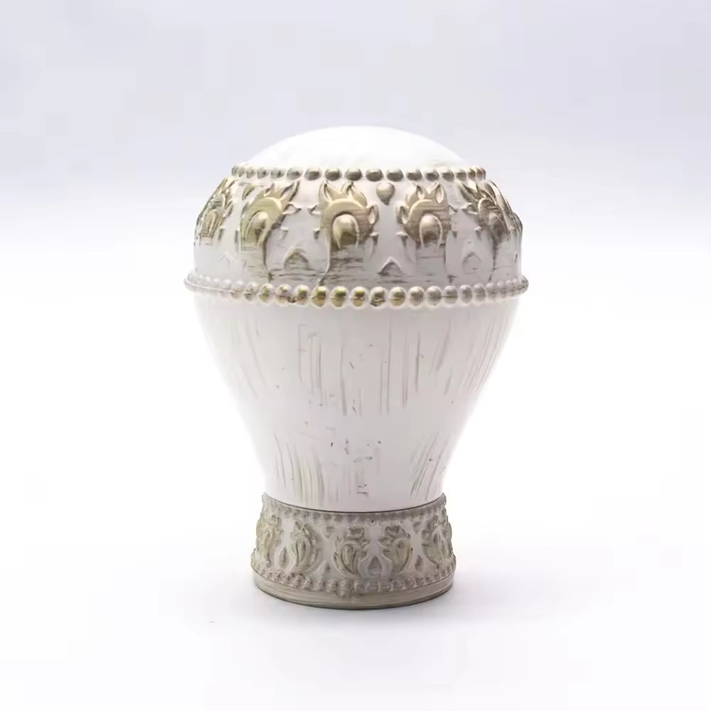 28mm Fancy Decorative Cone Shaped Silver PP Resin Plastic Curtain Rod Finials