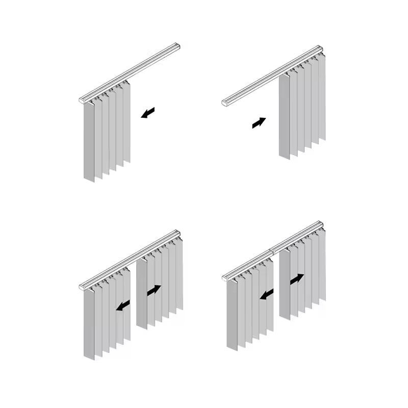 Customized Smart Vertical Sheer Blackout Curtain Blinds Fabrics Remote Control Motorized Vertical Blind for Window