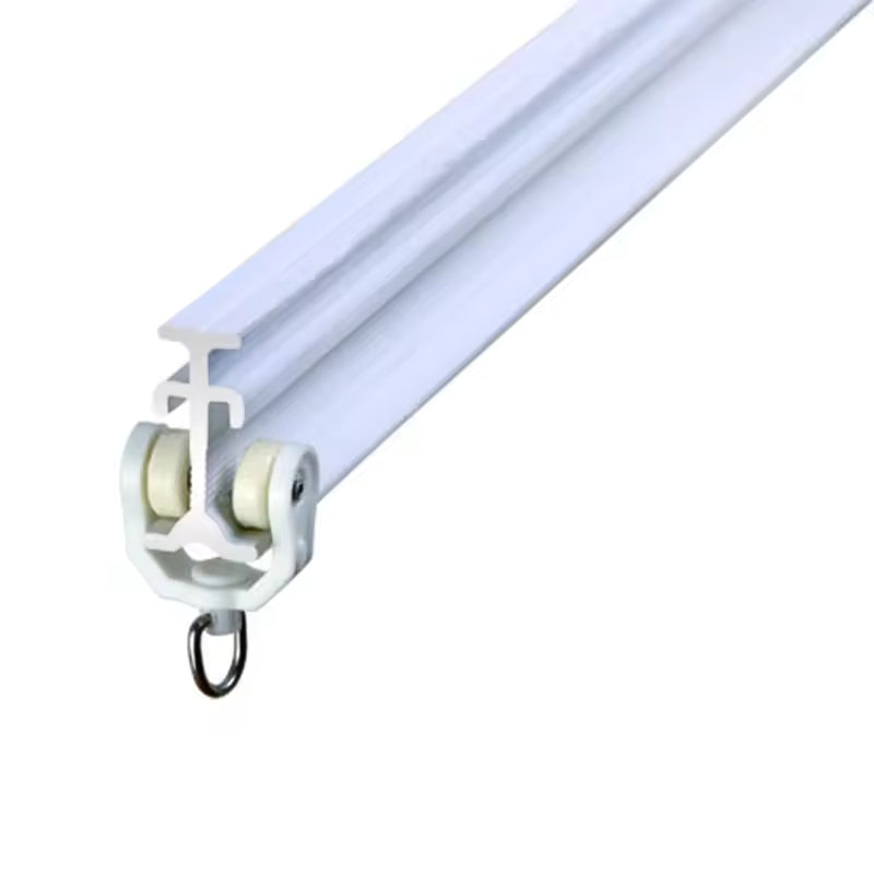 PVC Plastic Wave Hotel Flexible Manual Curtain Rail Double Track for Pulley