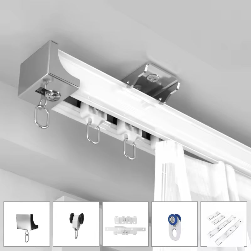 Modern Wave Single Curtain Track Rail S Shape 6m Aluminum Alloy Home Accessory Factory Direct