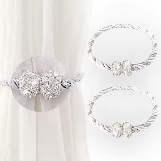 Hotel Decoration Magnetic Curtain Holder Tassel Tiebacks with Beads Plastic Rings 20 Years Professional Curtain Accessories
