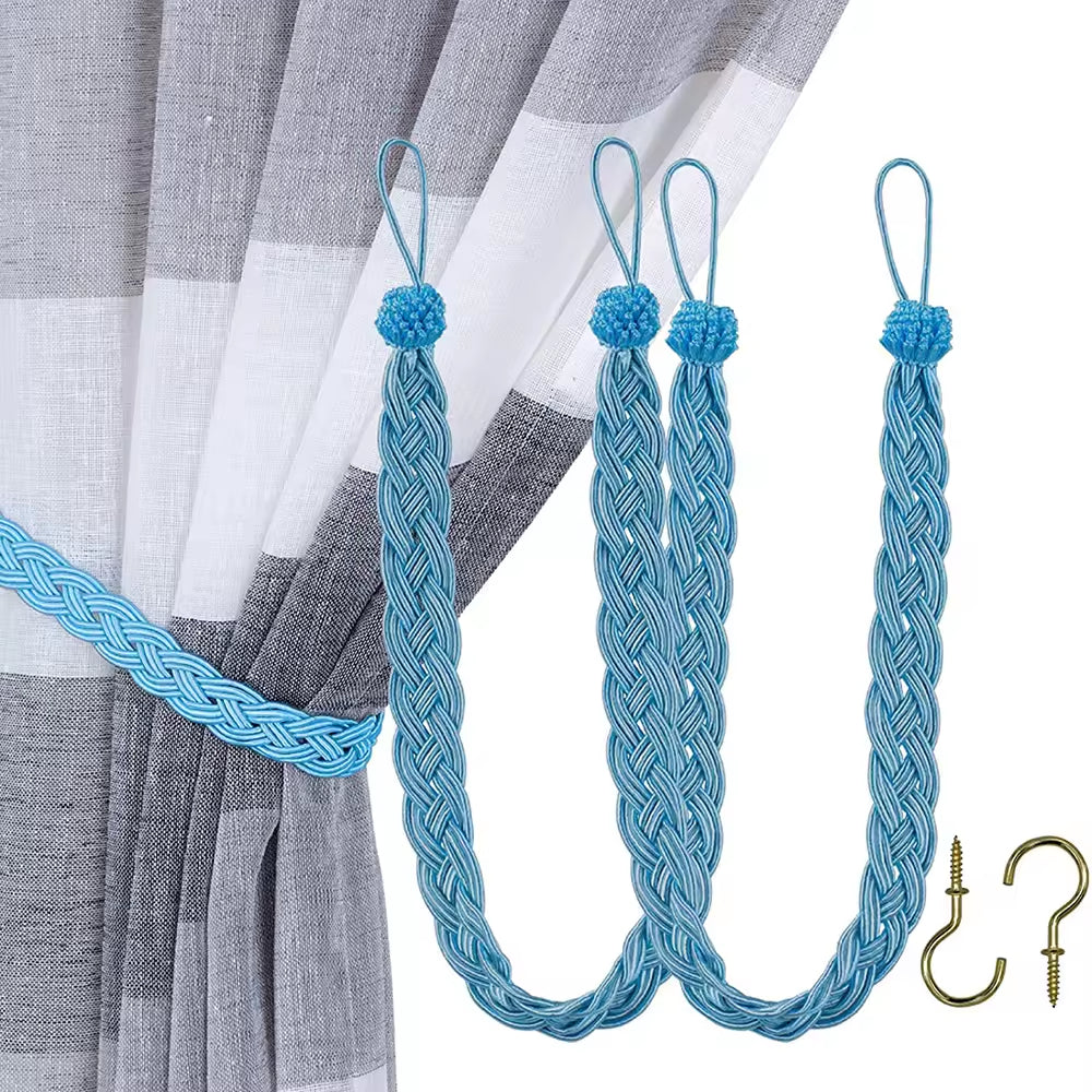 Bedroom Decorative Hand Silk Cloth Nylon Window Curtain Tieback Rope