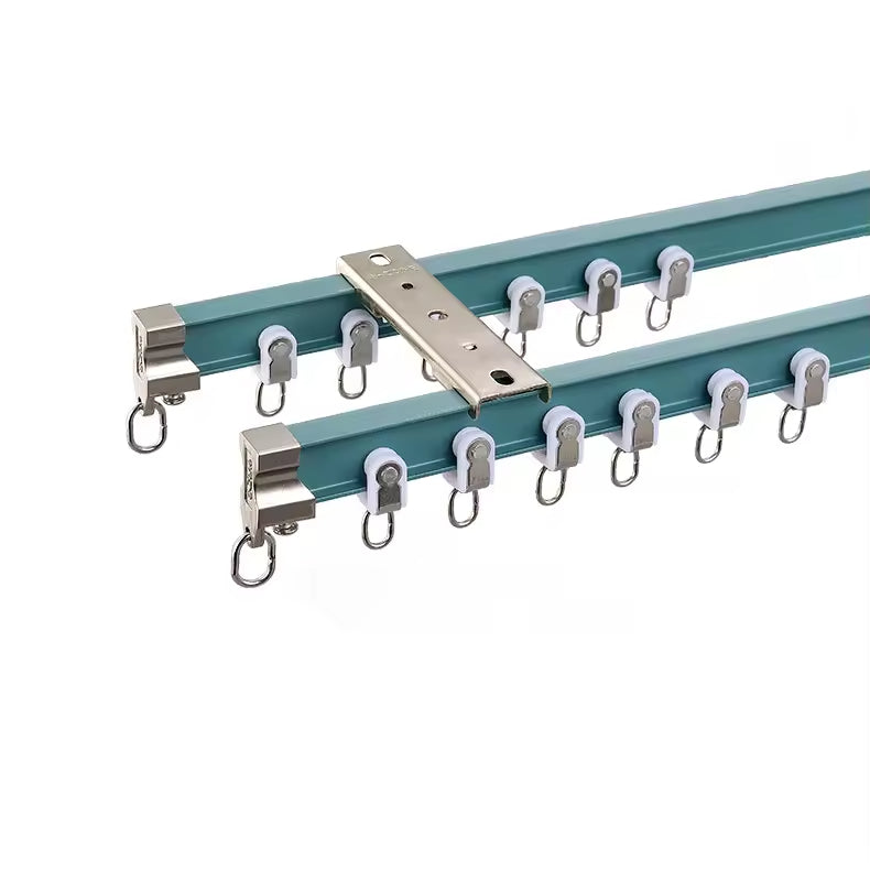 Hand Curve Track Aluminum Heavy Duty Tape Double Track Bay Window Curtain Rail