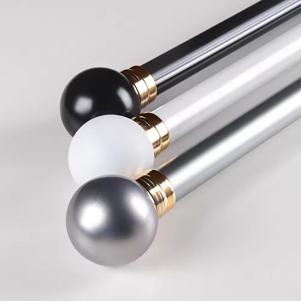 Double Curtain Pole Window Pipe Decorative Aluminum Curtain Rod Sets for Home Decor