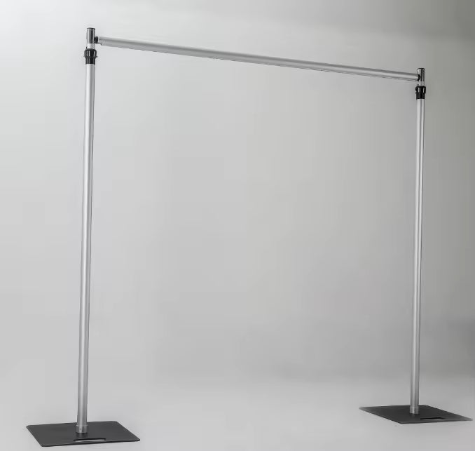 Heavy Duty Double Crossbar Pipe Drape Kit with AdjustableBackdrop Stand Wedding Decor for Parties Birthdays-Minimum Order One