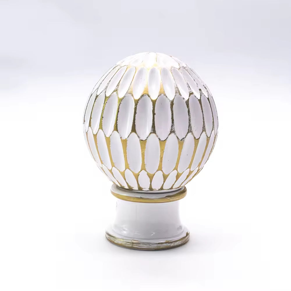 28mm Fancy Decorative Cone Shaped Silver PP Resin Plastic Curtain Rod Finials