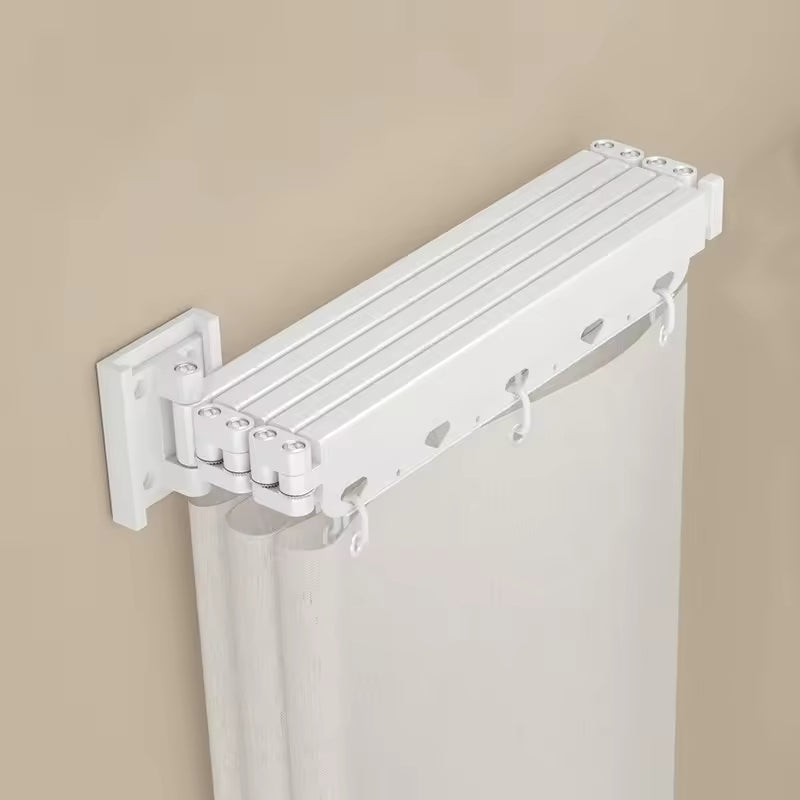 Premium Bathroom Corner Folding Shower Curtain Track Set No Drill Luxury Foldable Shower Curtains