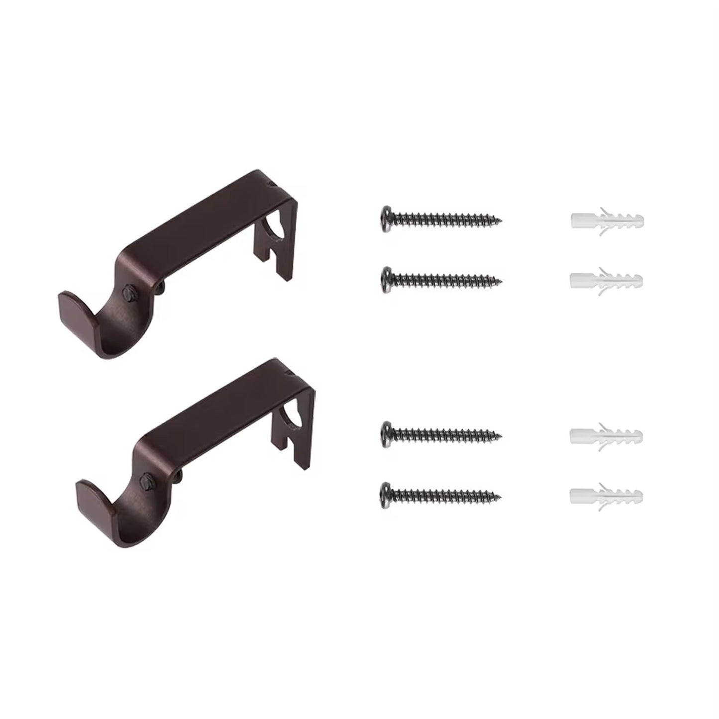 Metal Curtain Rod Bracket Brass Curtain Rod Holder Adjustable Curtain Rod Accessories Bracket Double