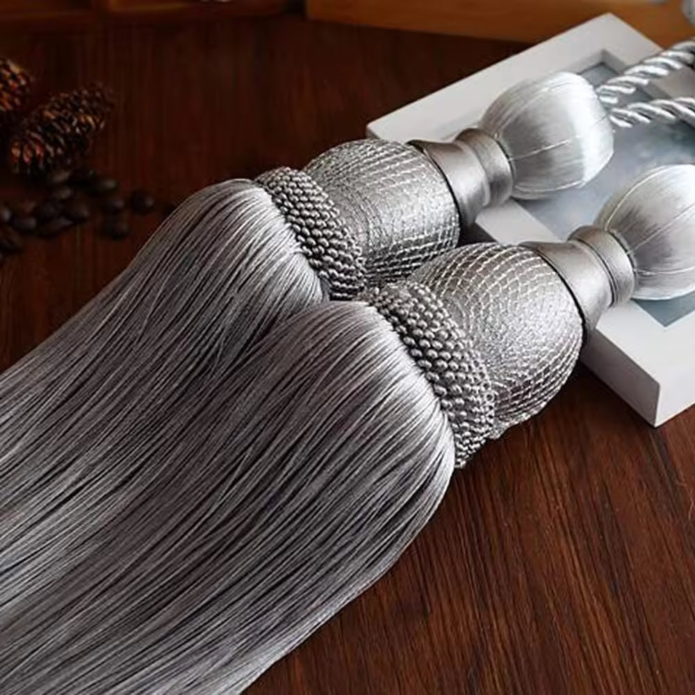 Braided Curtain Tieback for Drape Window Curtain Tassel Tiebacks for Curtains