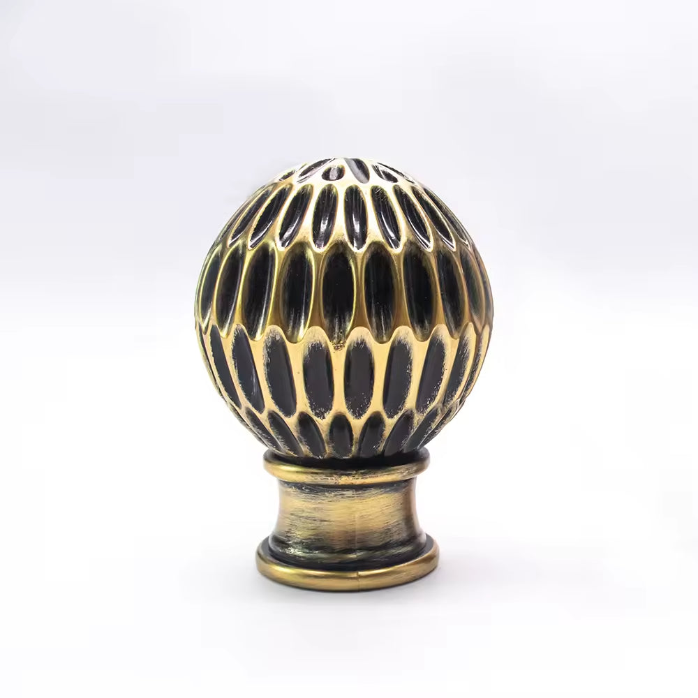 28mm Fancy Decorative Cone Shaped Silver PP Resin Plastic Curtain Rod Finials