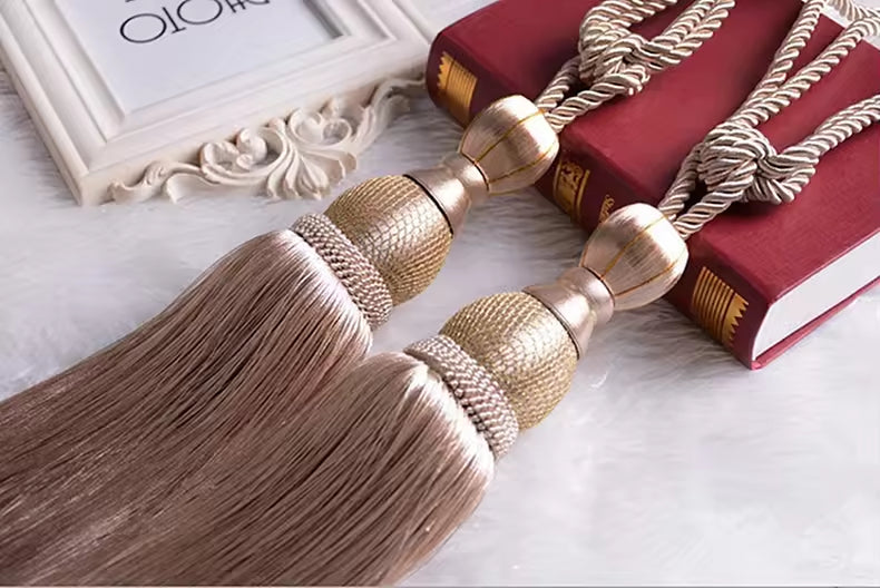 Braided Curtain Tieback for Drape Window Curtain Tassel Tiebacks for Curtains